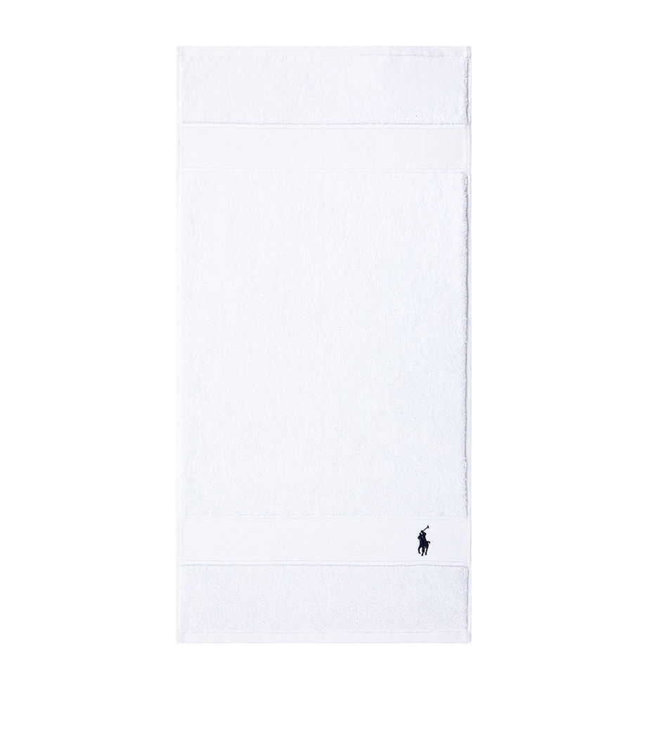 Polo Player Guest Towel (40cm x 75cm) WHITE Image 5