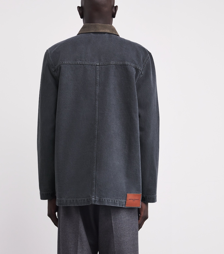 Cotton Corduroy-Collar Carlito Jacket MIDGREY/ICEDCOFFEE Image 4