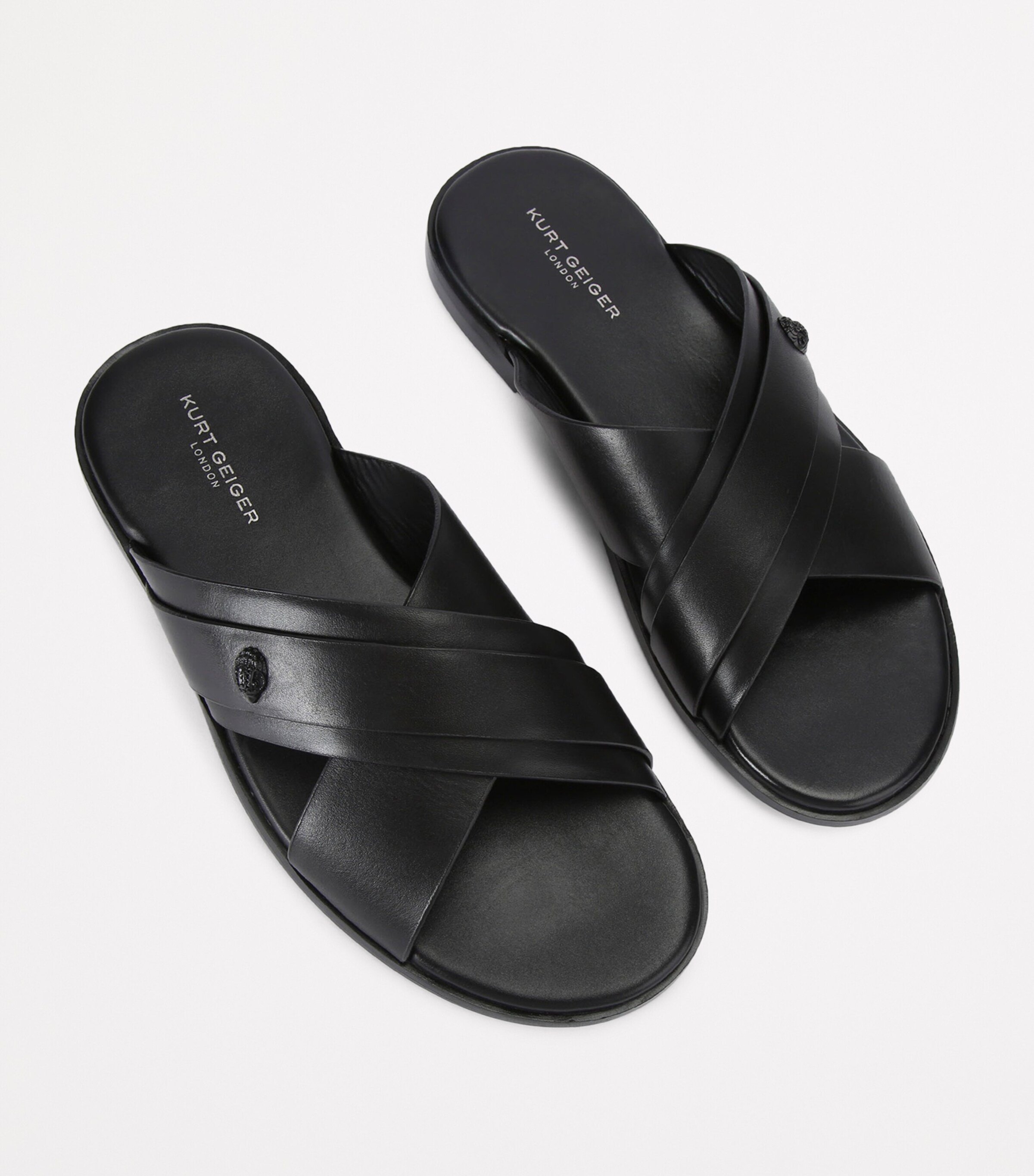Leather Bond Slides BLACK Image 4