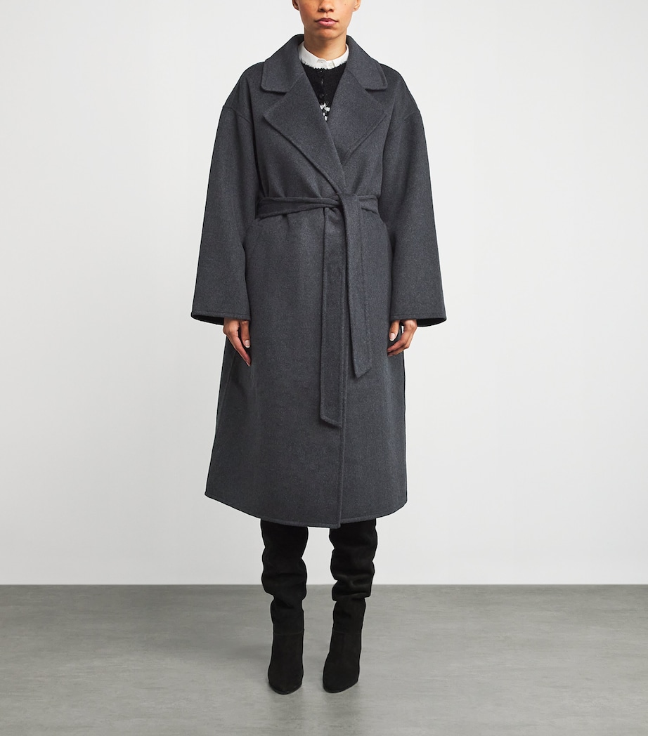 Wool-Blend Connery Coat DARK CHARCOAL Image 3