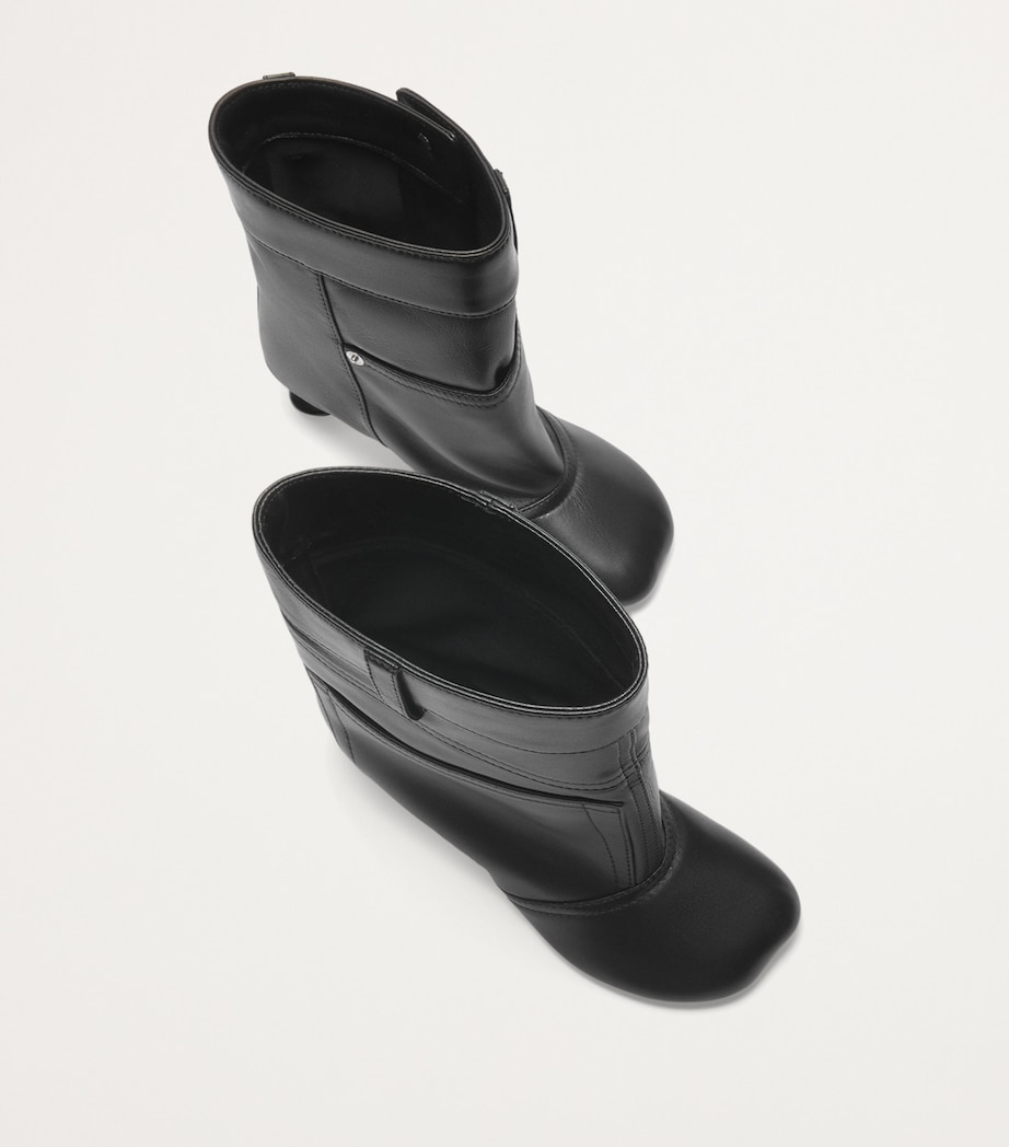 Leather Toy Panta Ankle Boots 45 BLACK Image 2