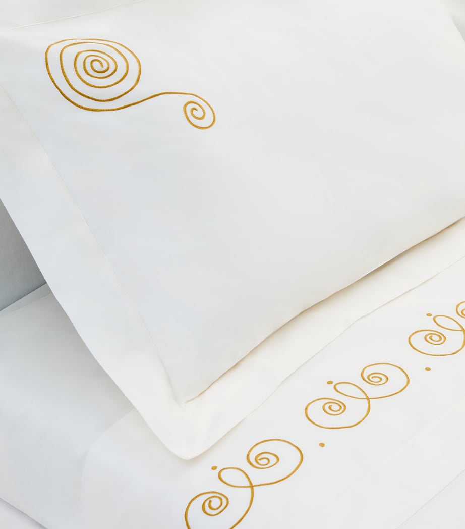 Loretta Caponi Cotton Mobile Pillowcase Pair (50cm x 75cm) Off White Image 2