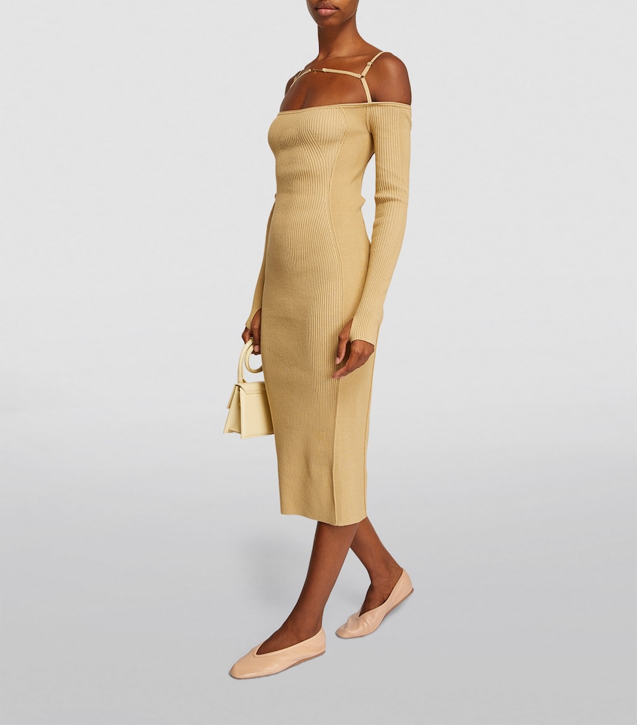 Leather Luna Ballet Flats BEIGE Image 7