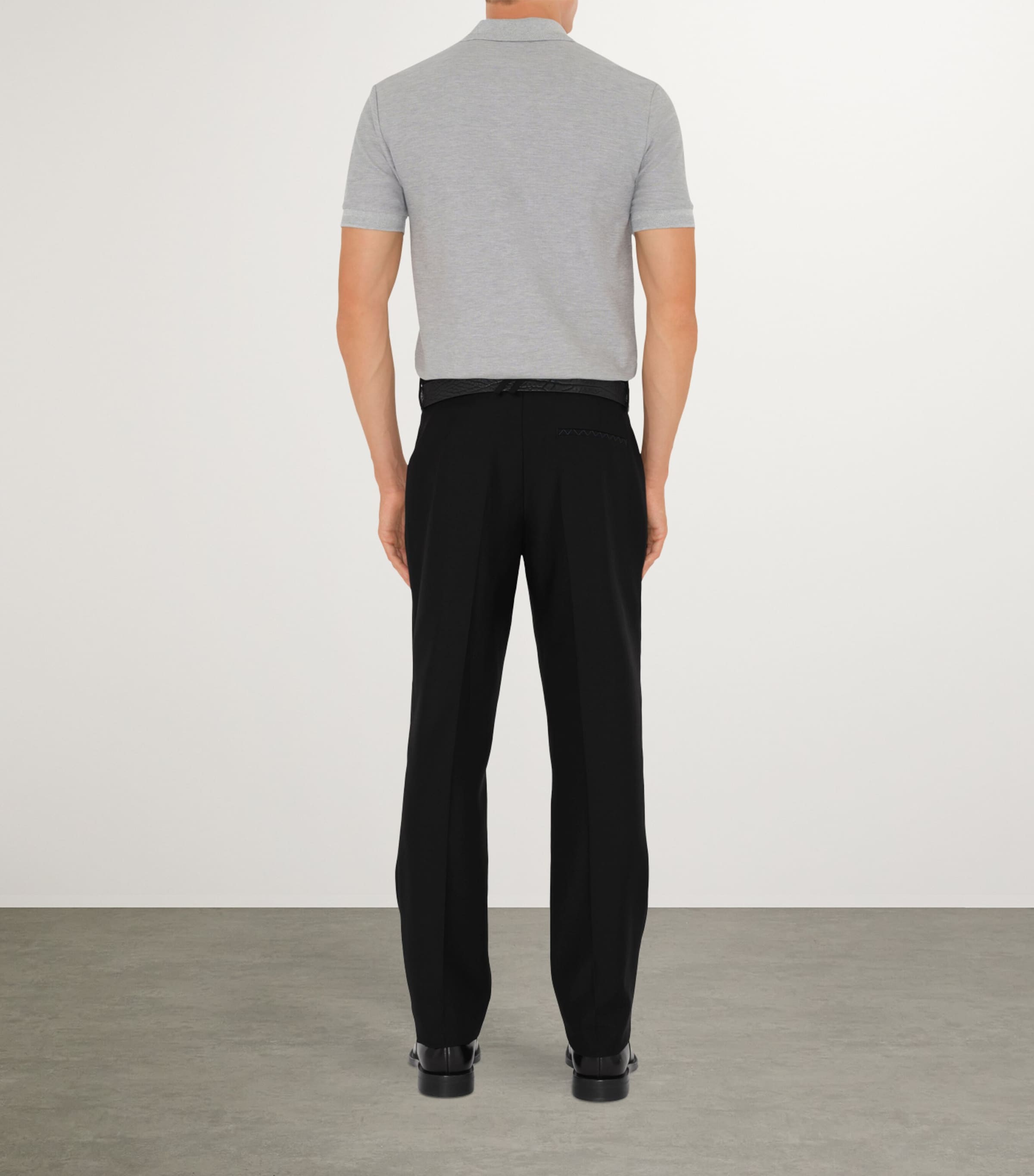 Cotton EKD Polo Shirt PALE GREY MELANGE Image 4