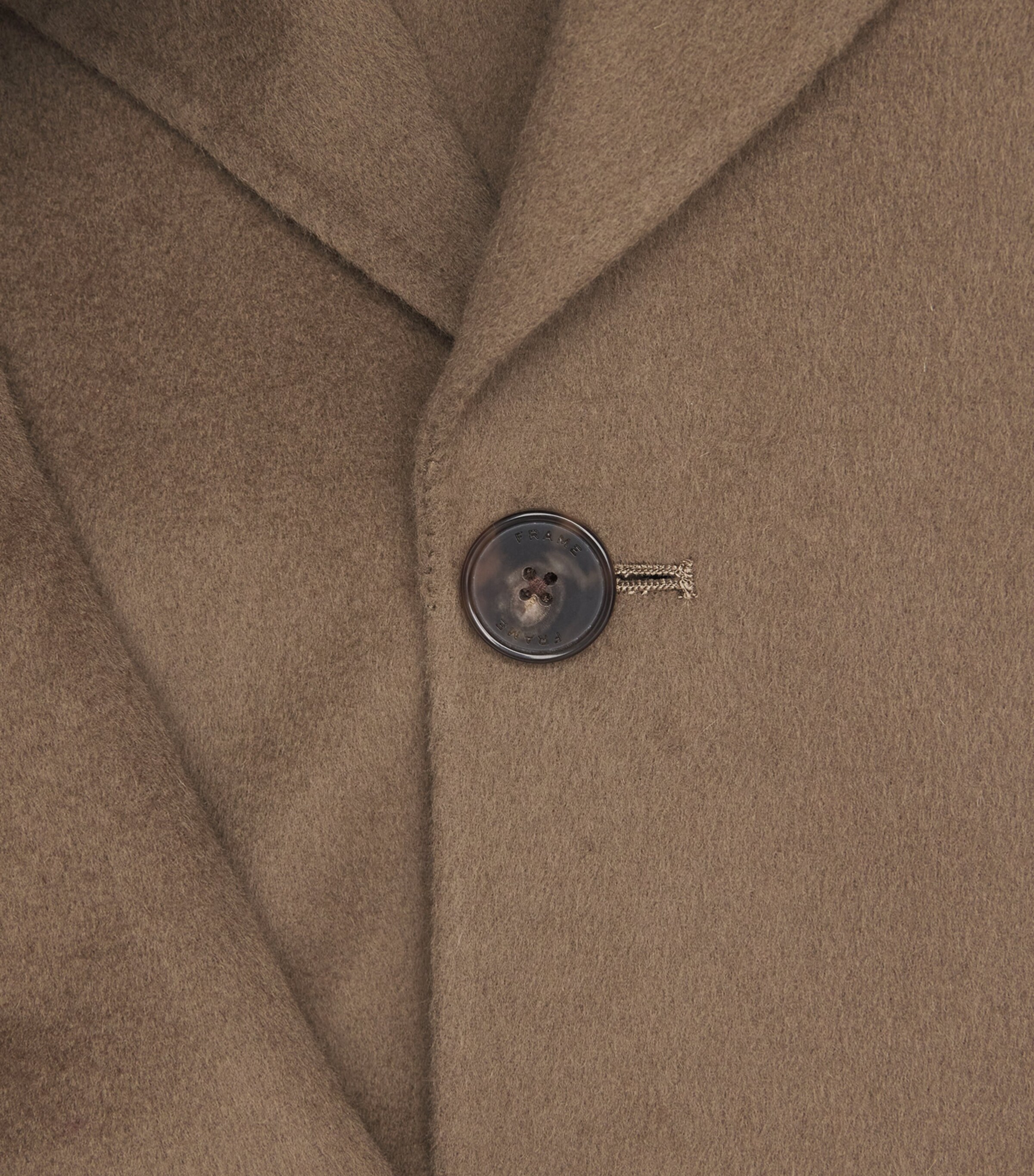 FRAME Mens Wool Overcoat Soft Taupe Image 6