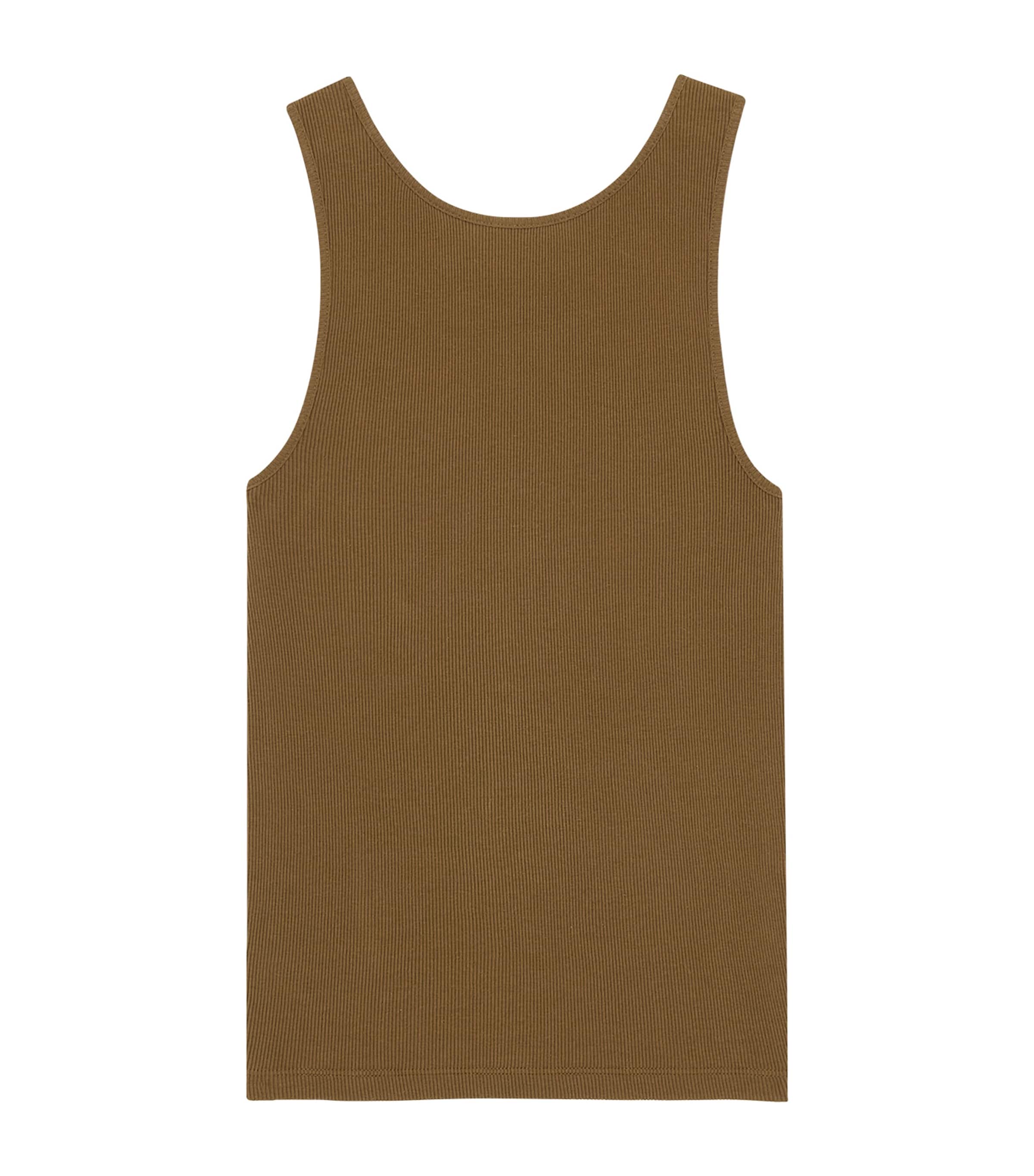 Saint Laurent Womens Cotton Cassandre Tank Top Image 3