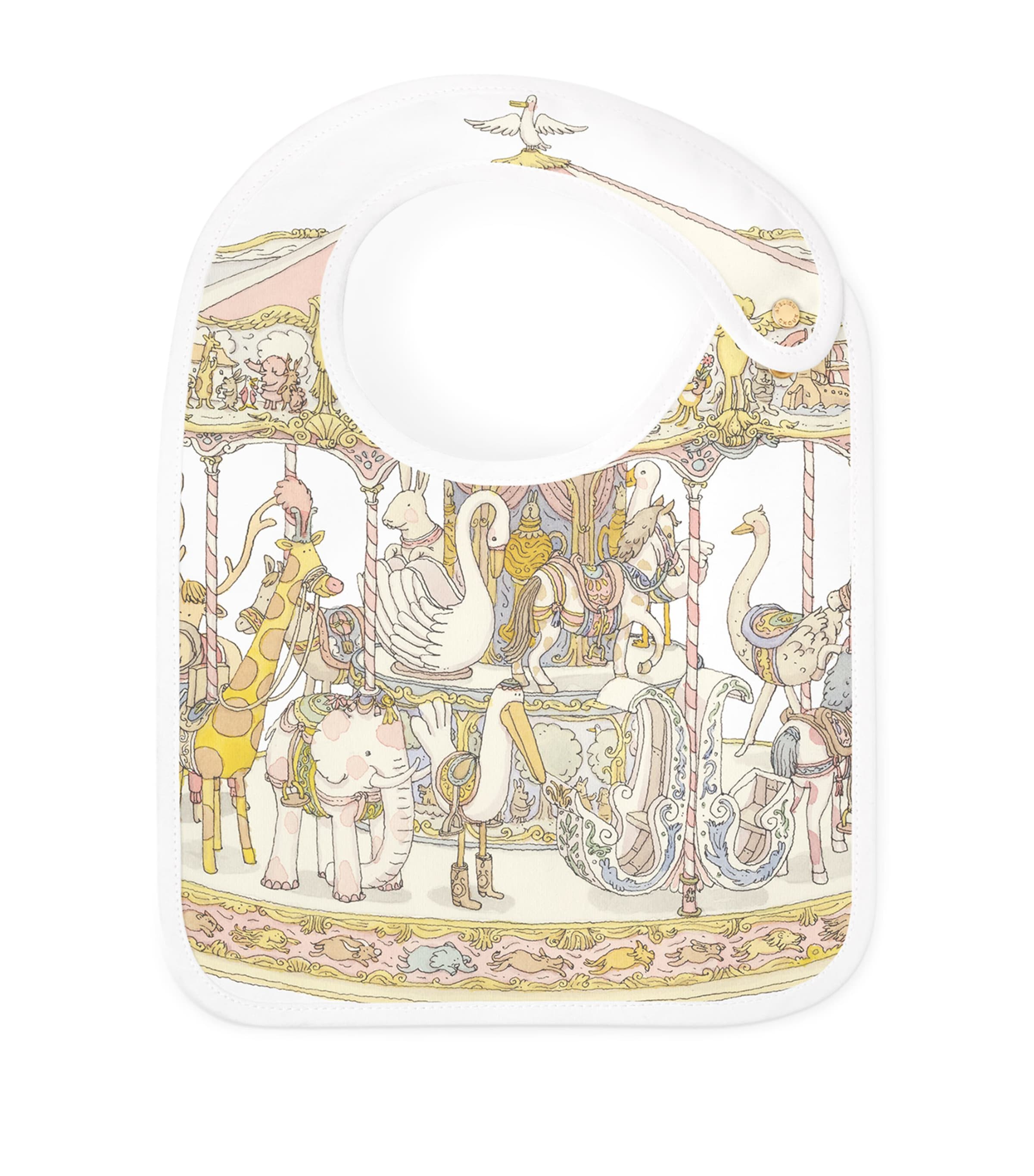 Atelier Choux Organic Cotton Carousel Print Bib Image 1