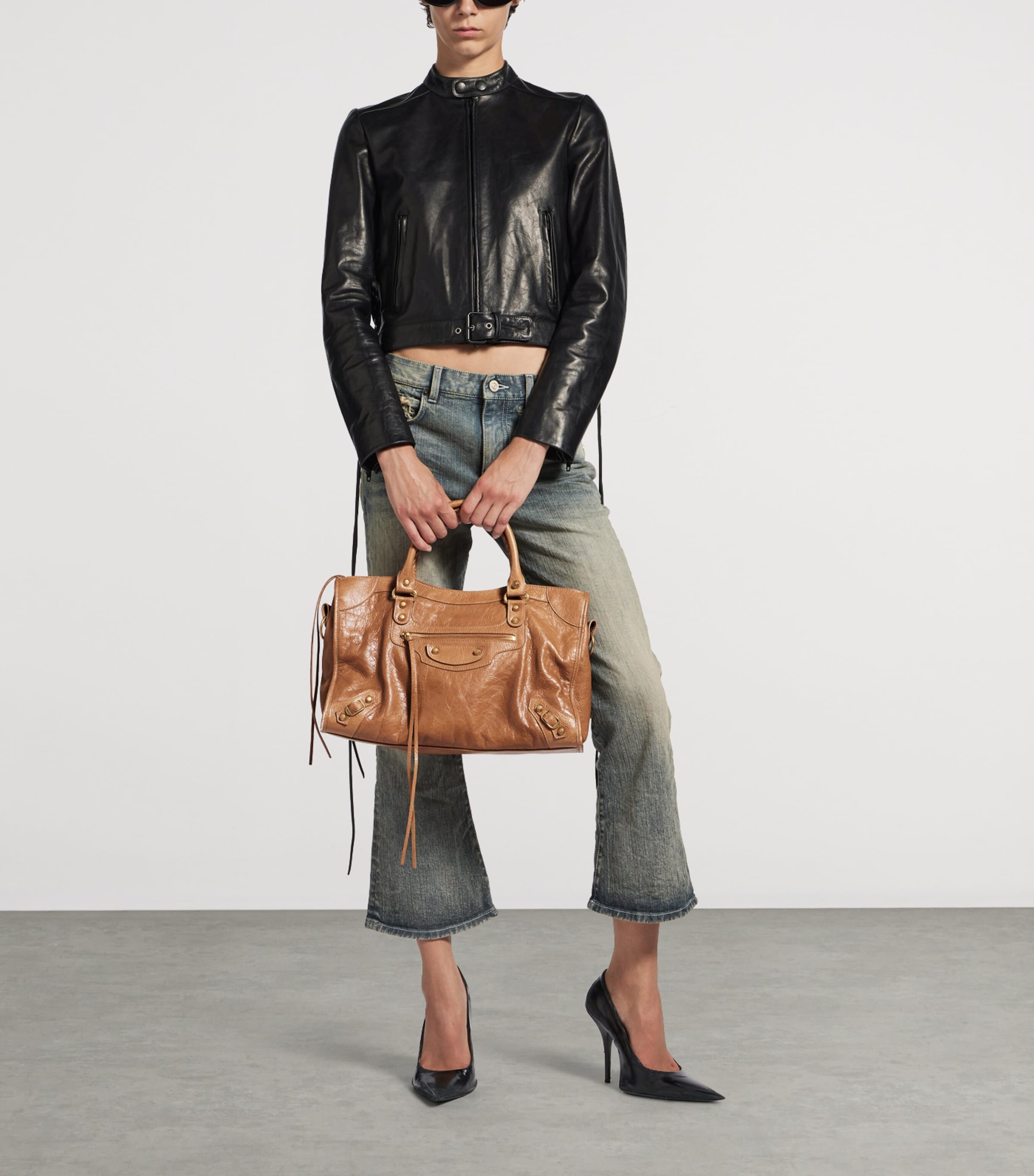 Balenciaga Medium Leather Le City Top-Handle Bag Image 3