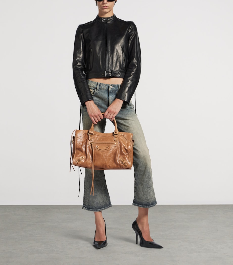 Balenciaga Medium Leather Le City Top-Handle Bag Image 3