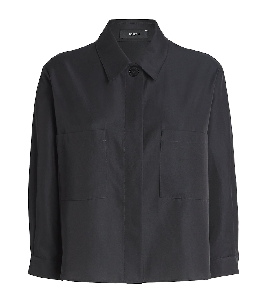 Silk-Cotton Satie Shirt BLACK Image 1