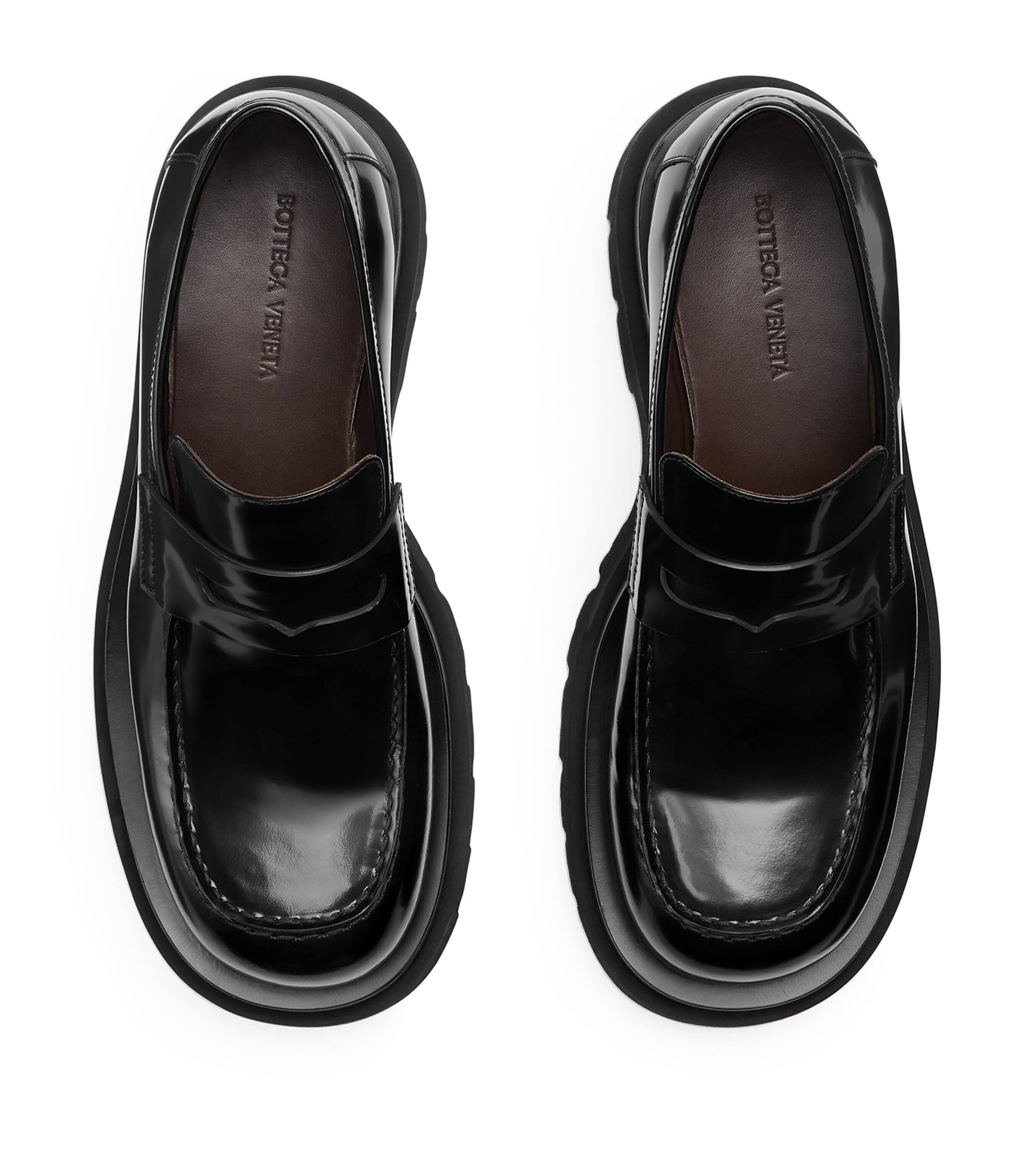 Calfskin Lug Flatform Loafers 55 NERO/NERO Image 3