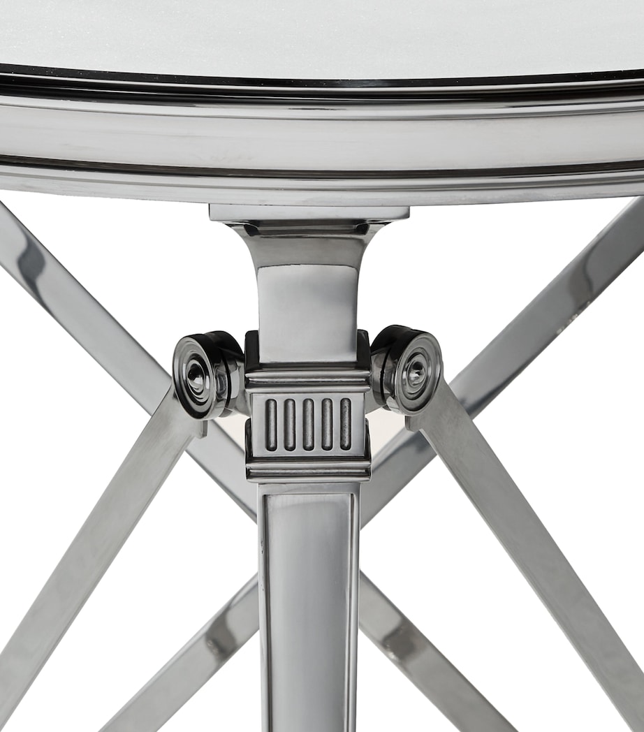 Limestone and Stainless Steel Cannes Gueridon Table STAINLESS STEEL Image 5