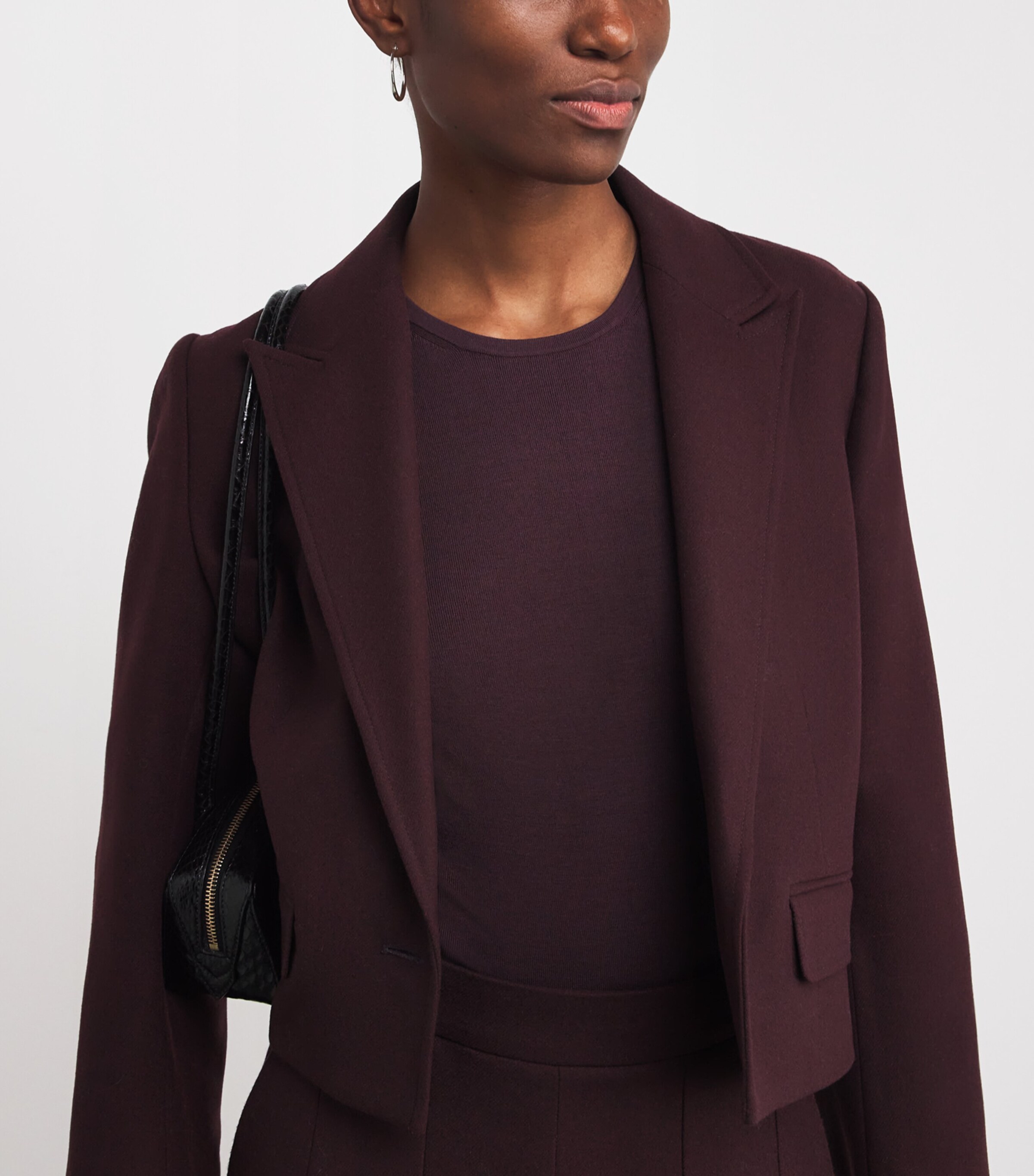 Joseph Womens Stretch-Silk Long-Sleeve Top Maraschino Image 6