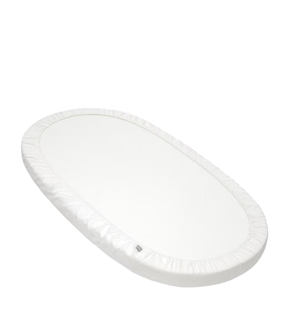 Stokke Organic Cotton Sleepi Bed Fitted Sheet White Image 3
