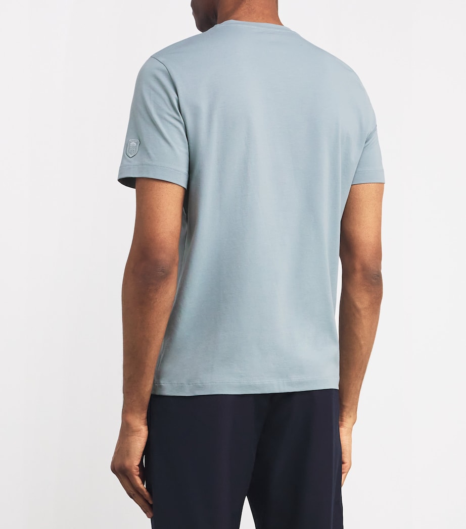 Stretch-Cotton T-Shirt 011 BLU MELANG CHINA Image 4