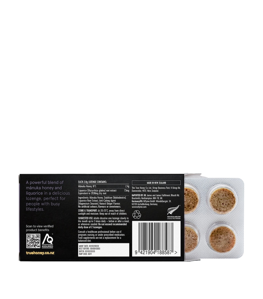 Mānuka Honey Lozenges with Liquorice Root (8 Capsules) NO COLOUR Image 4