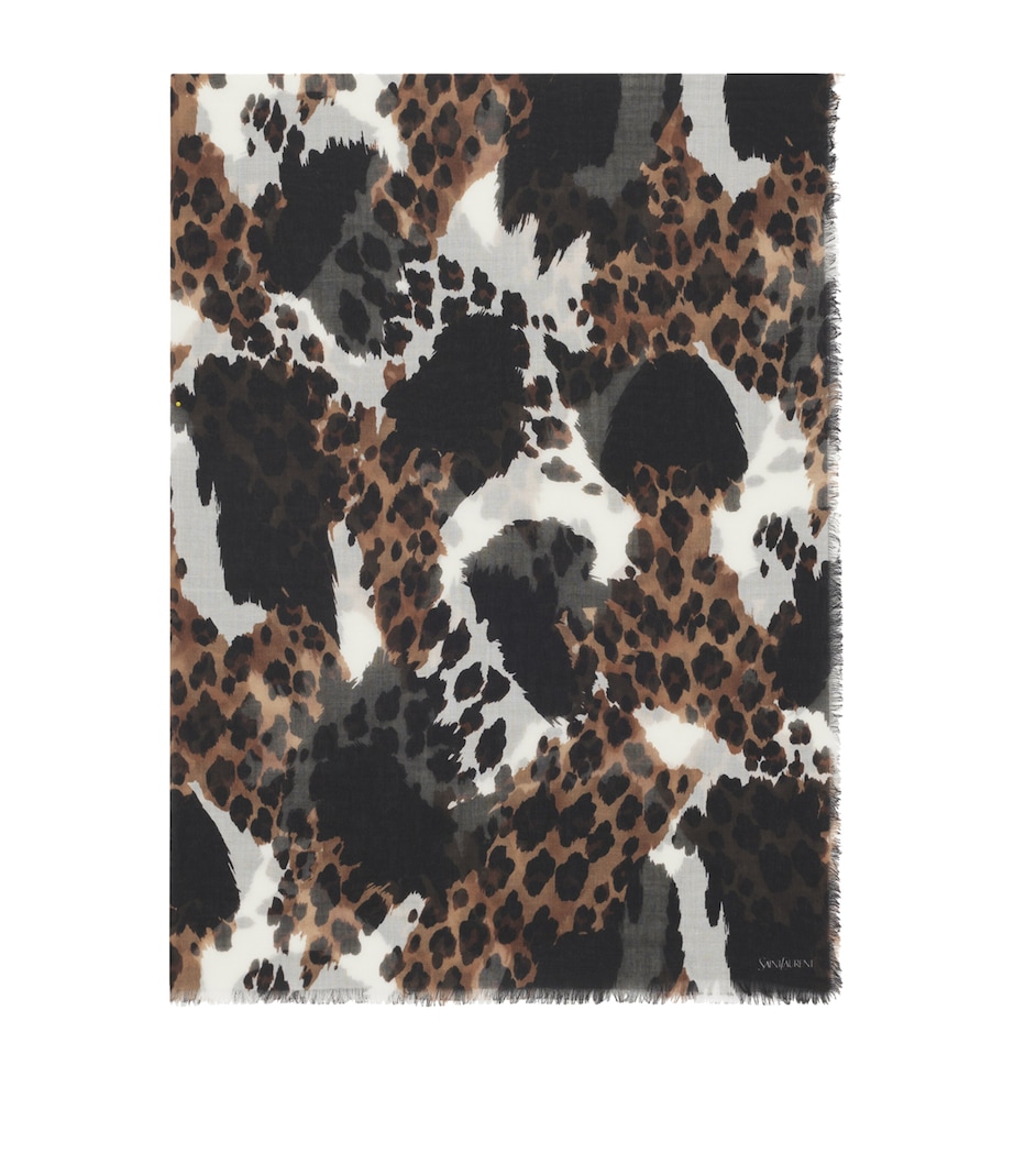 Wool Animal-Print Stole 1088 Image 1