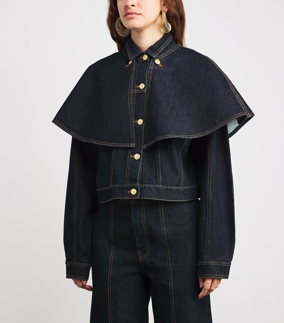 The Agata Denim Cape Jacket TIGRIS Image 3