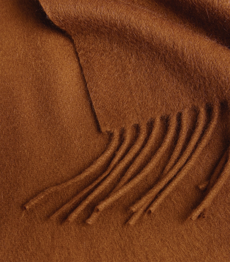 Cashmere Fringed Scarf TOBACCO Image 4