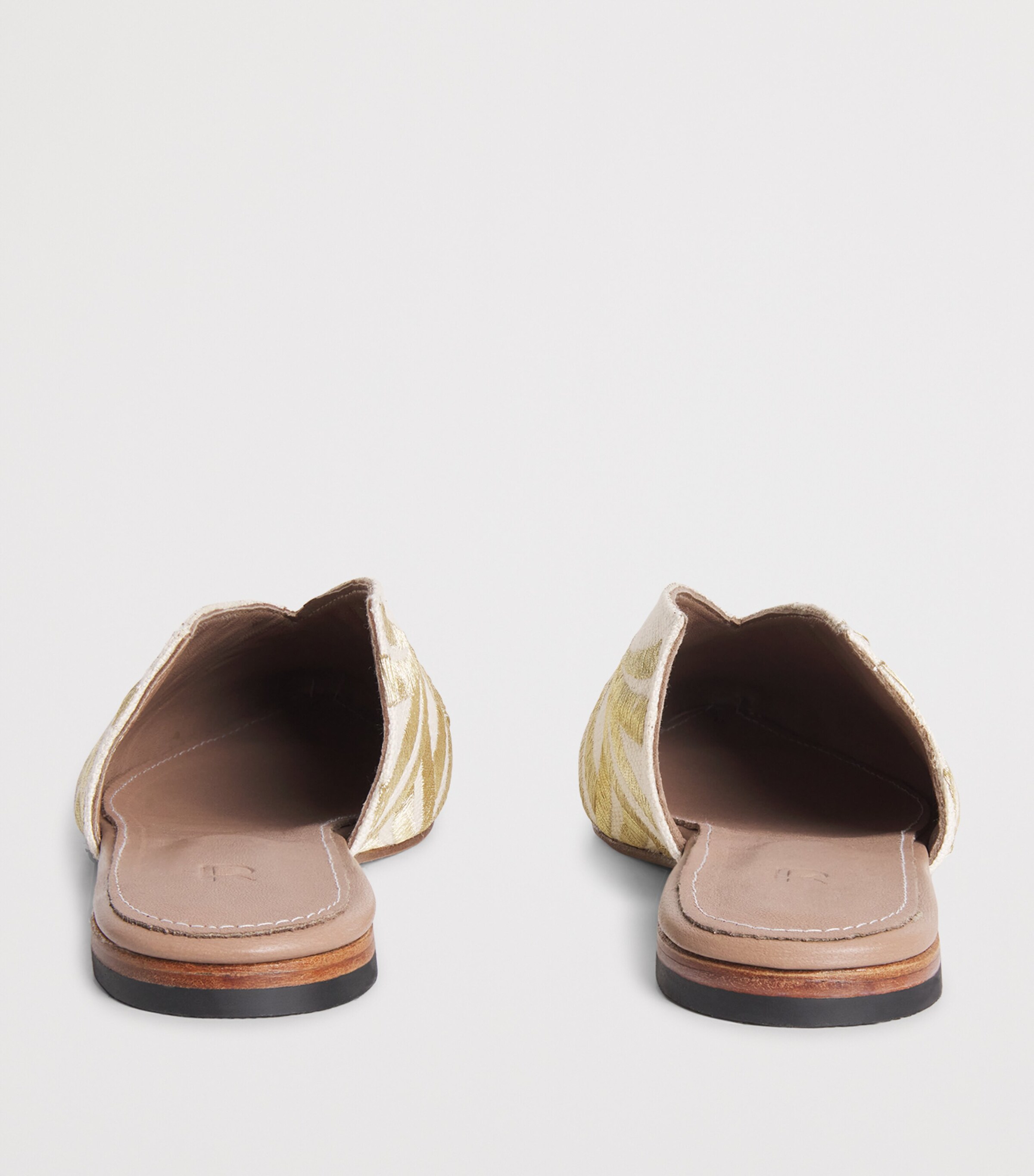 Linen Mules BEIGE/GOLD Image 4