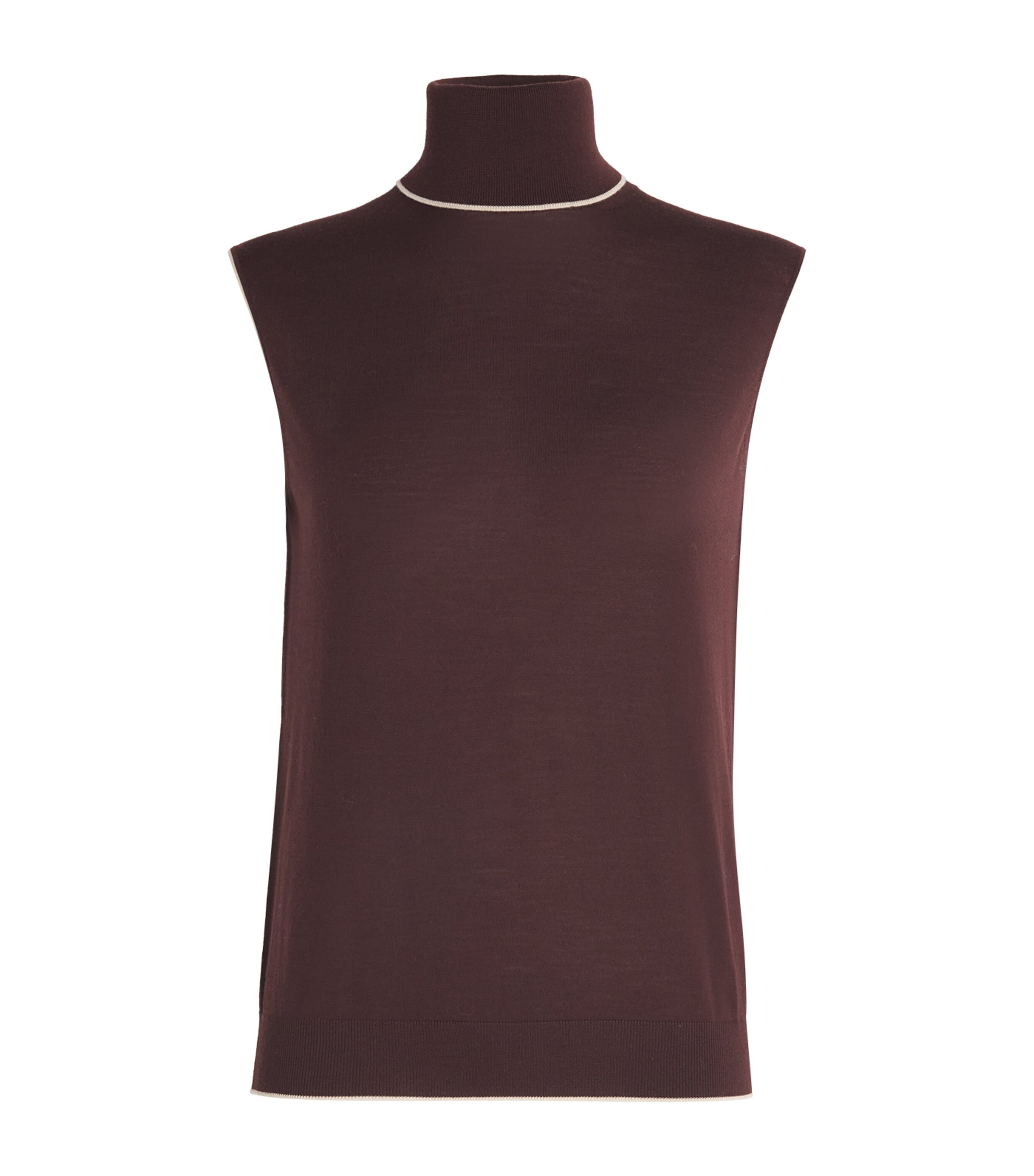 Eleventy Wool Sleeveless Top In Burgundy