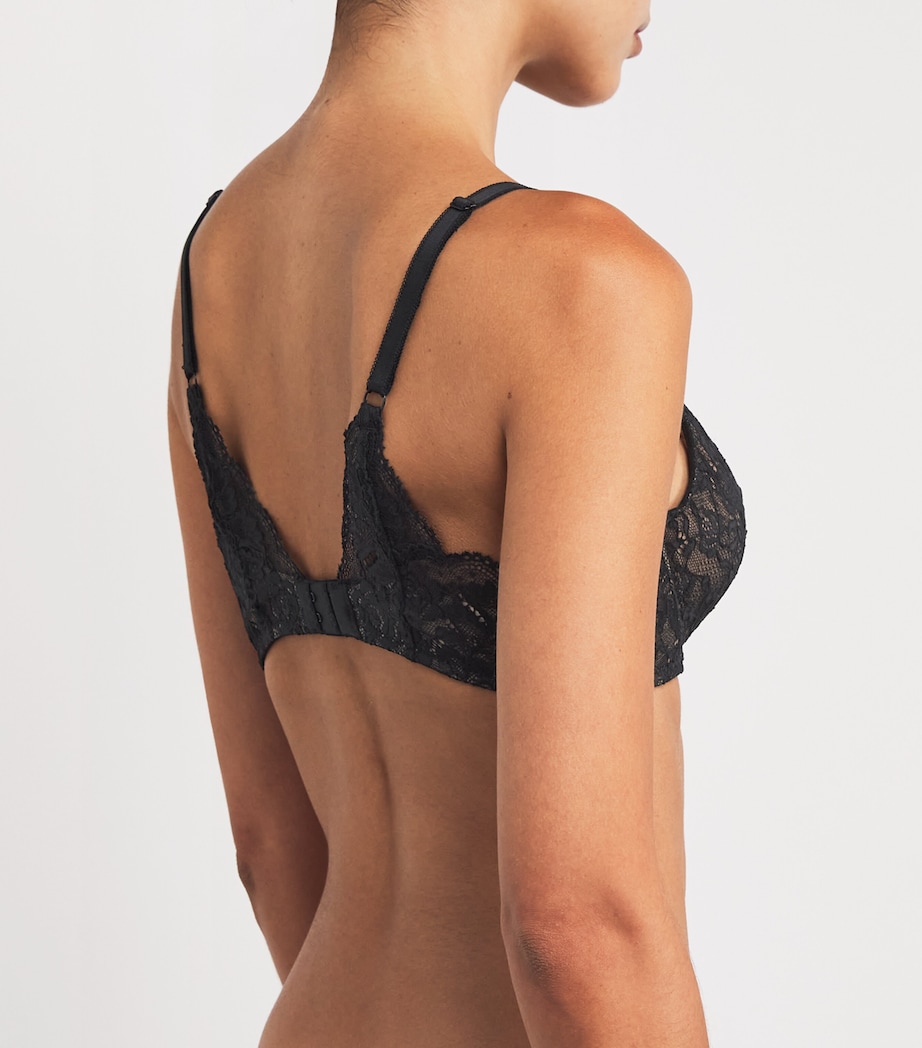Lace Rosessence Triangle Bra BLACK Image 3