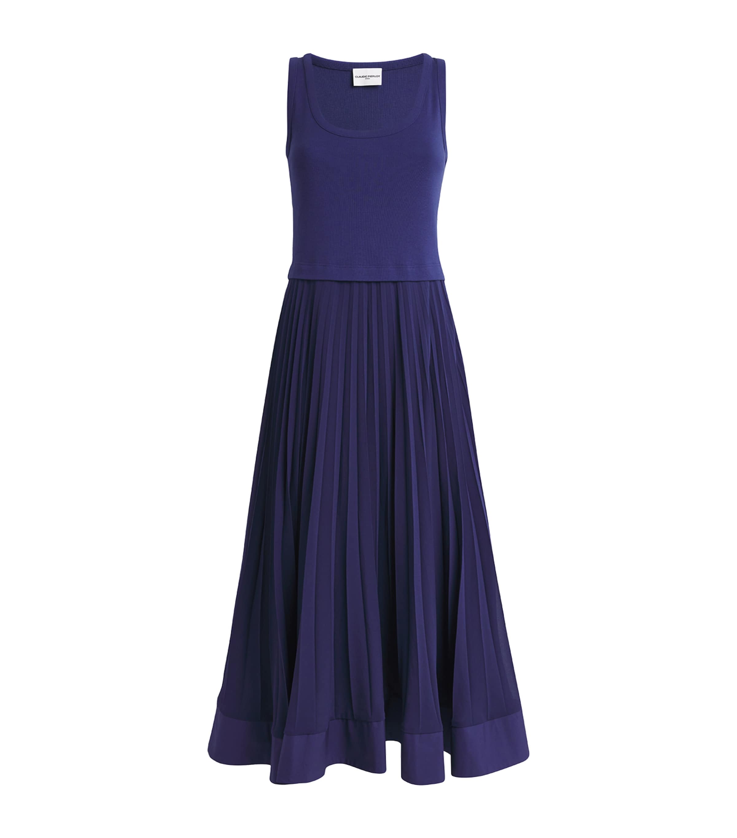 Claudie Pierlot Hybrid Midi Dress In Blue