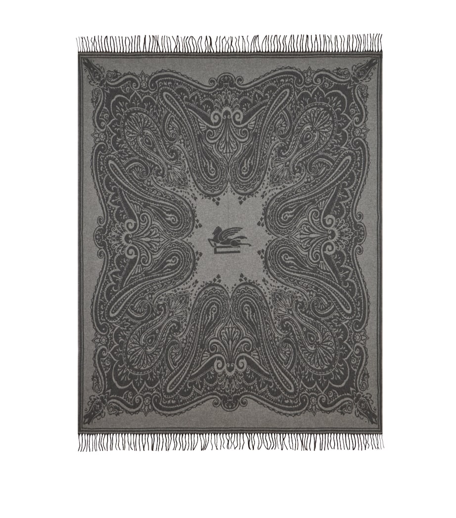 Wool-Cashmere Alocasia Throw (140cm x 180cm) PALE GREY N0701 Image 1