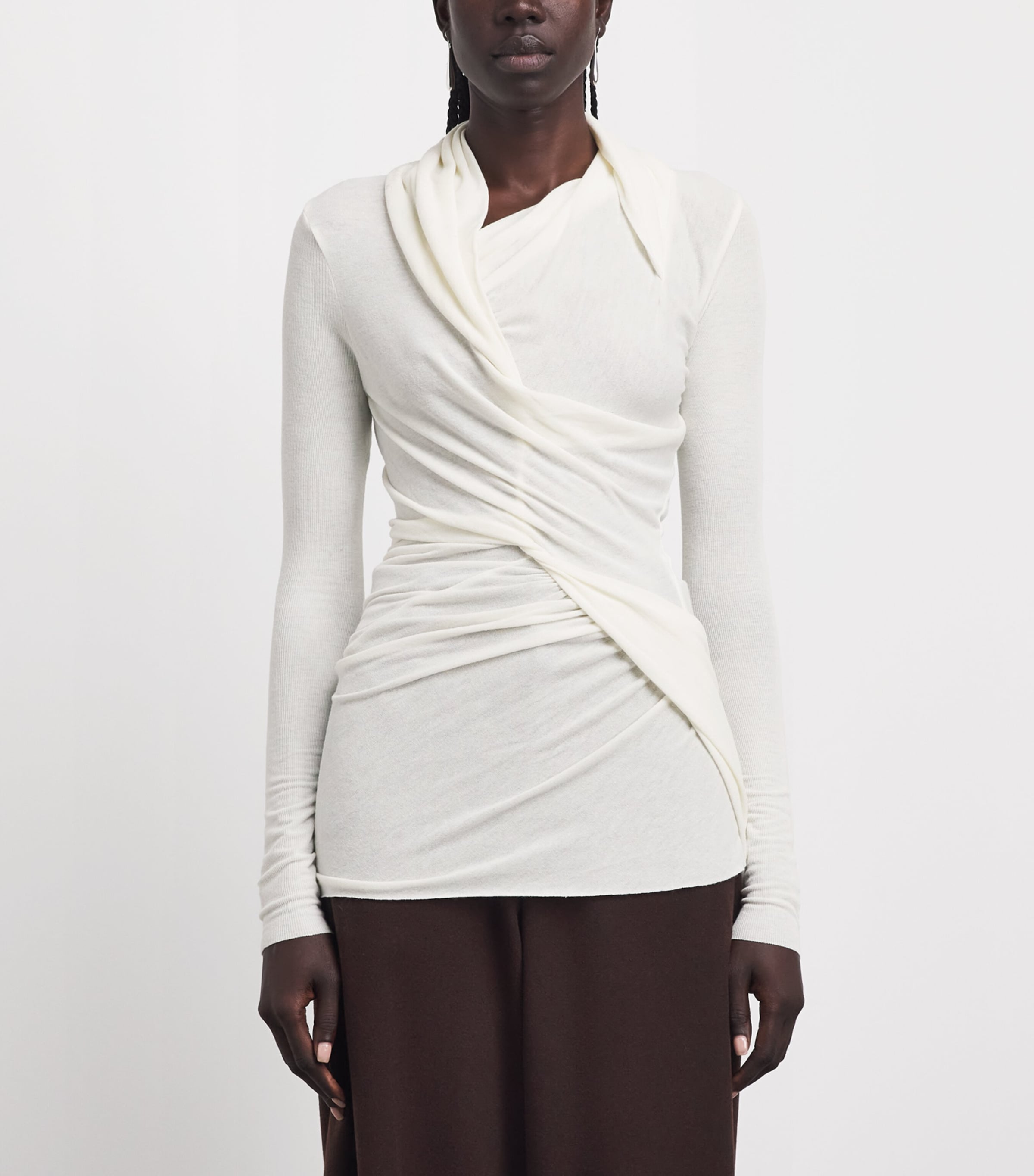 Source Unknown Womens Asymmetric-Drape Folgore Top Iv Image 4