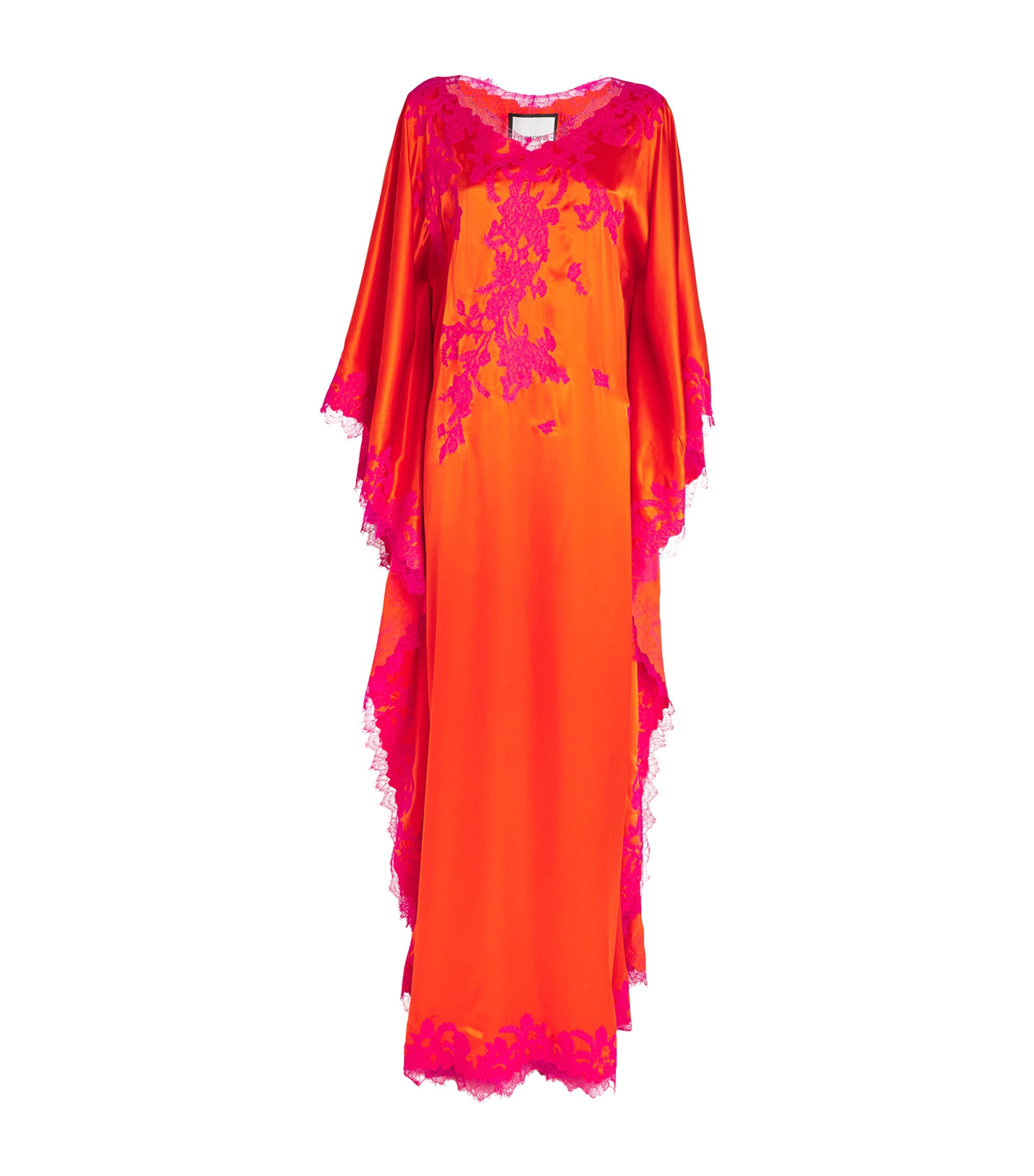 Torlowei Silk Tokoni Kaftan In Orange