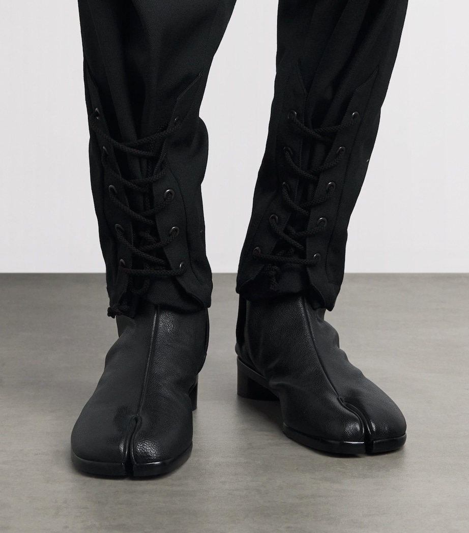 Yohji Yamamoto Mens Wool Gabardine Trousers Black Image 3
