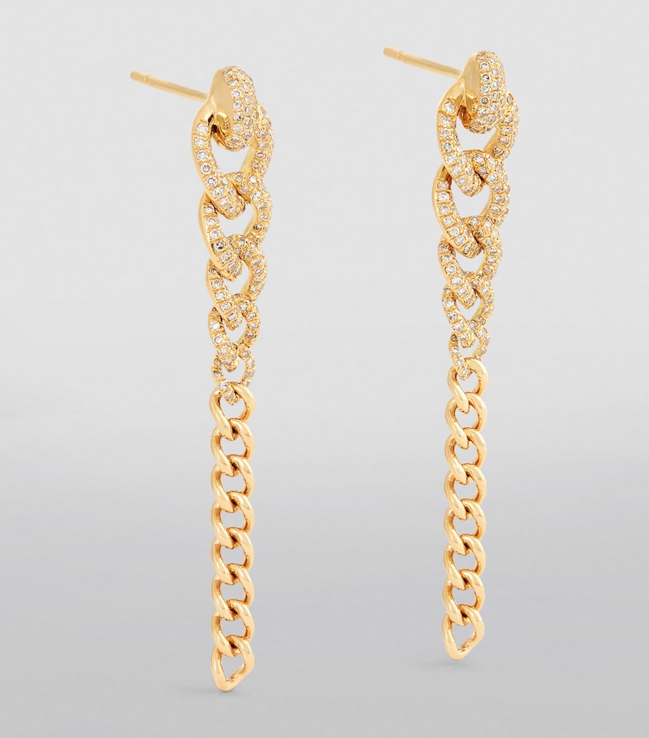 SHAY Yellow Gold and Diamond Links Earrings Yellow Gold Image 2
