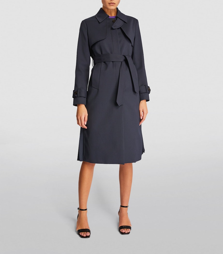 Pleated Trench Coat MARINE Image 3