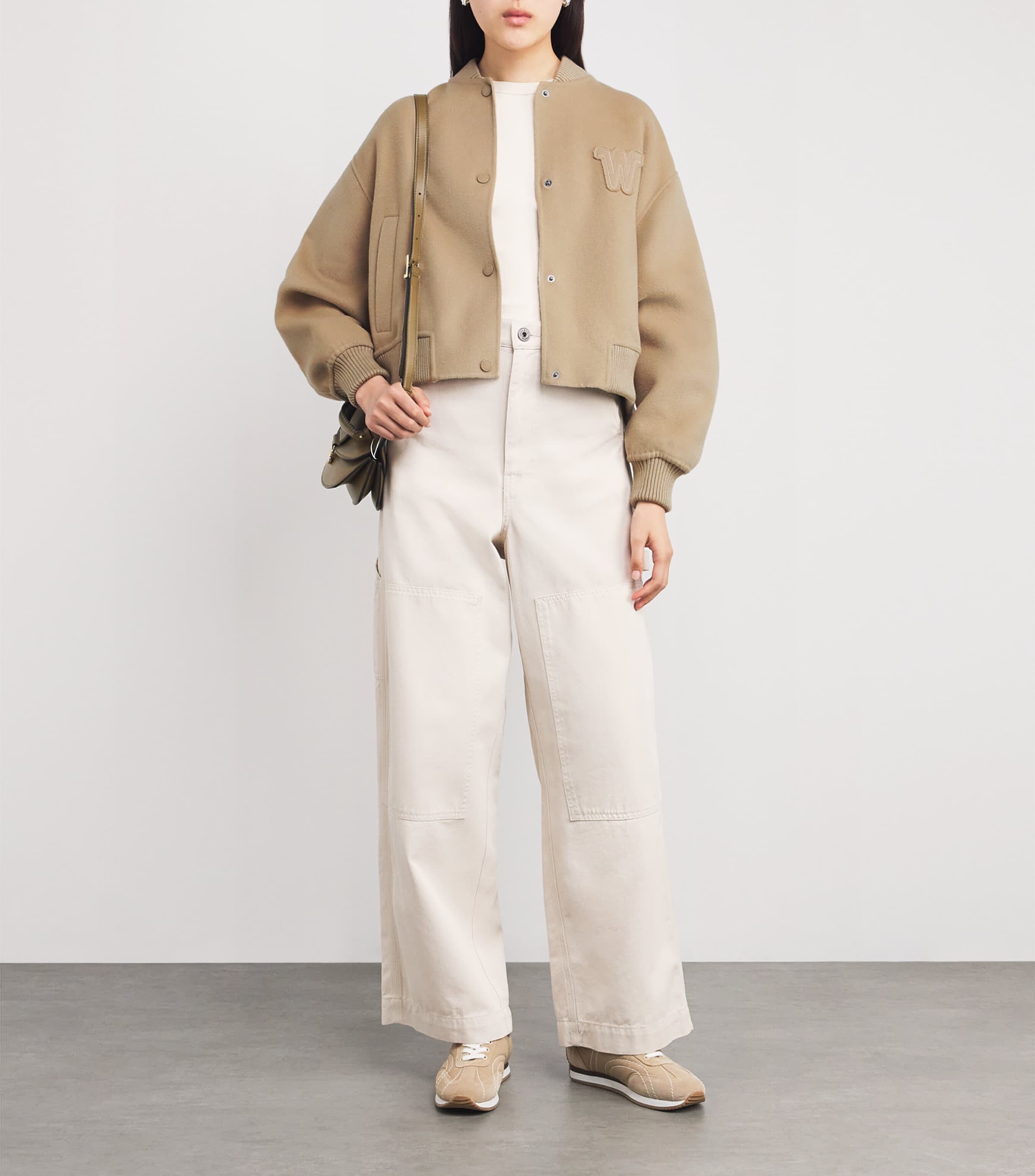 Wool-Blend Bomber Jacket CAMEL Image 2