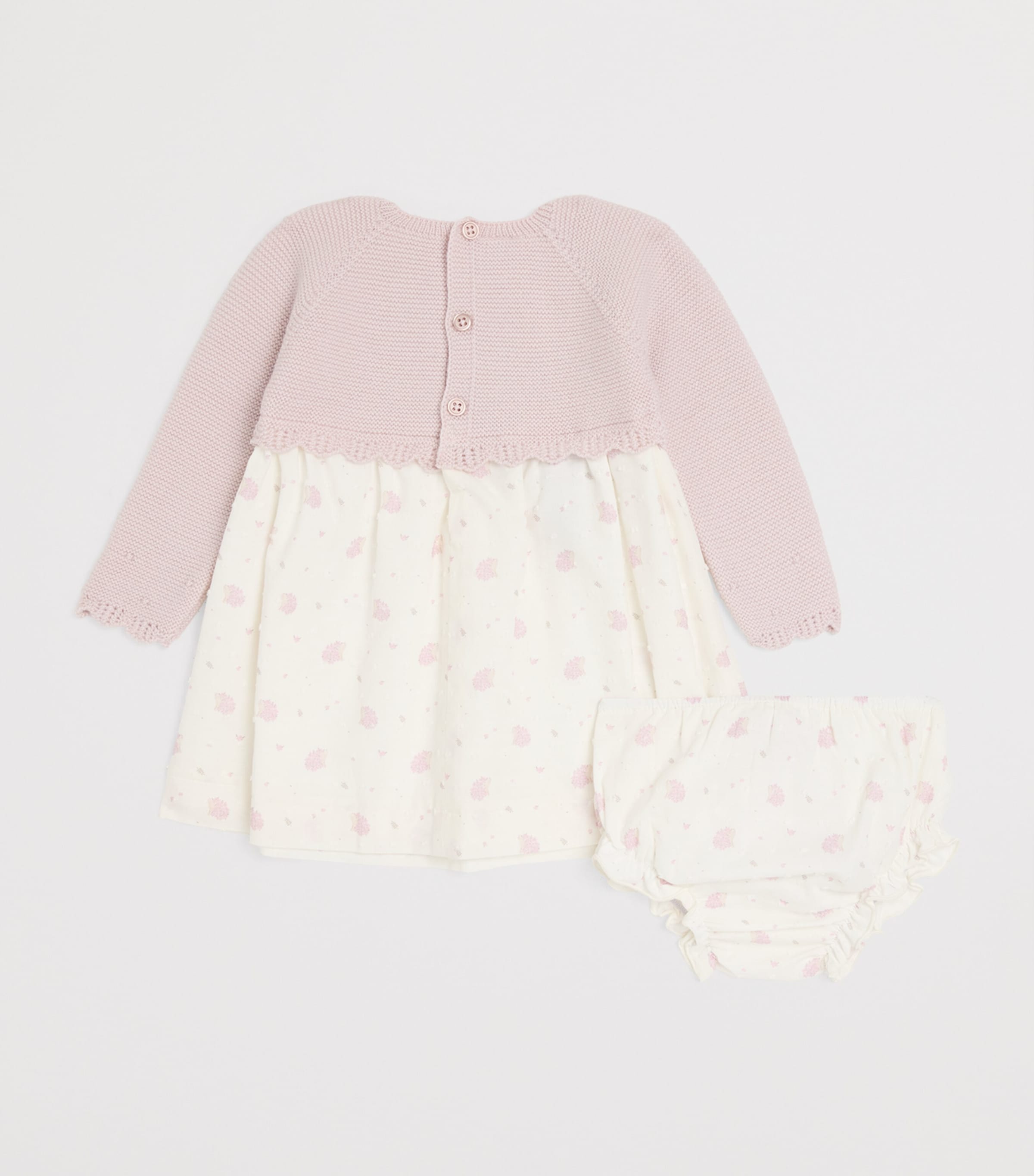 Cotton-Blend Knitted Dress and Bloomers Set (12 Months) 39 H56 Image 2