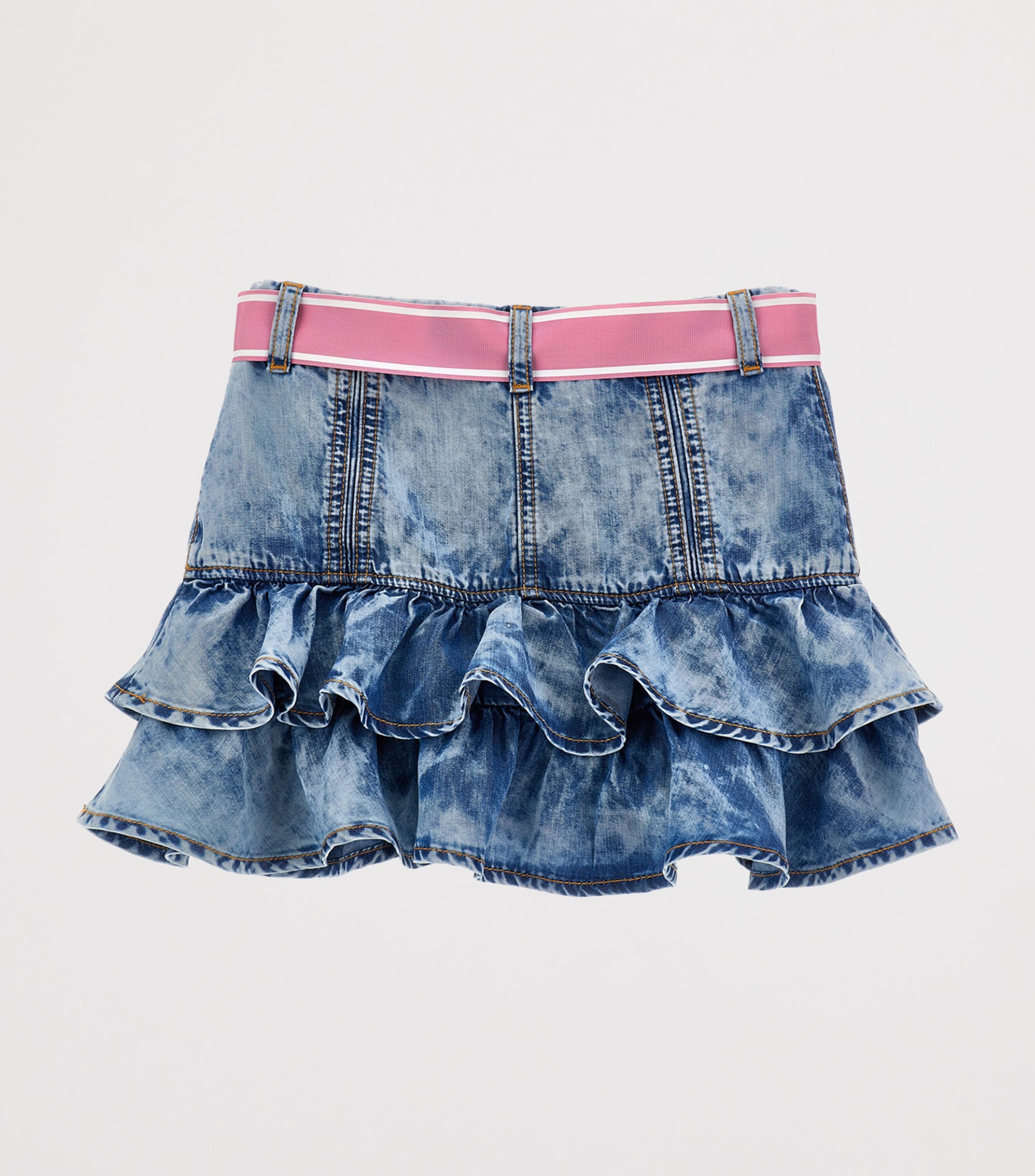 Chambray Bow-Detail Skirt (2-12 Years) BLU STONE DENIM Image 2