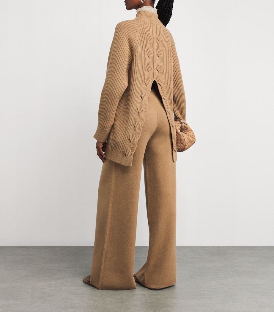 Wool-Cashmere Rib-Knit Sweater CAMEL Image 2