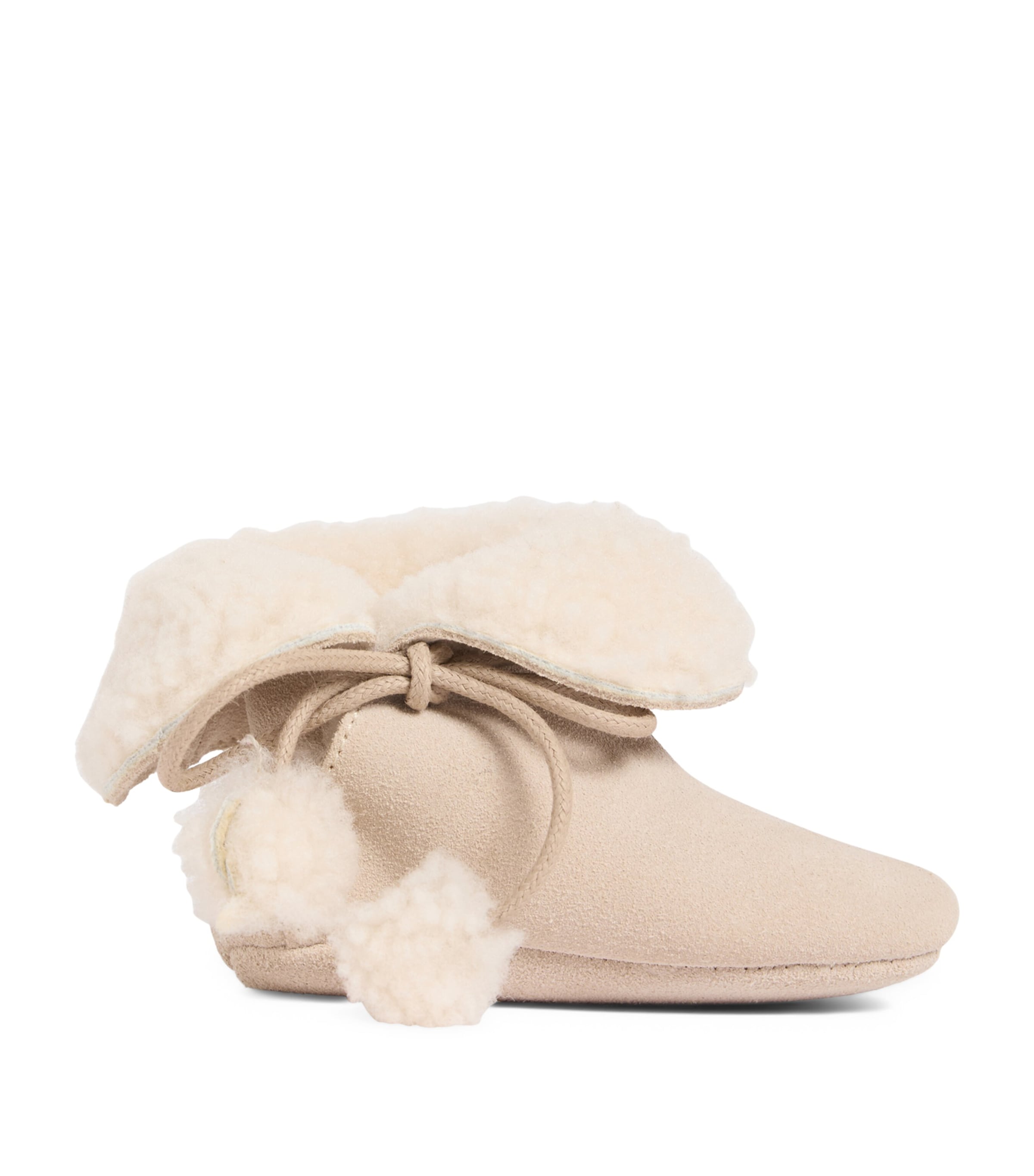 Bonpoint Suede Shearling Booties In Neutral