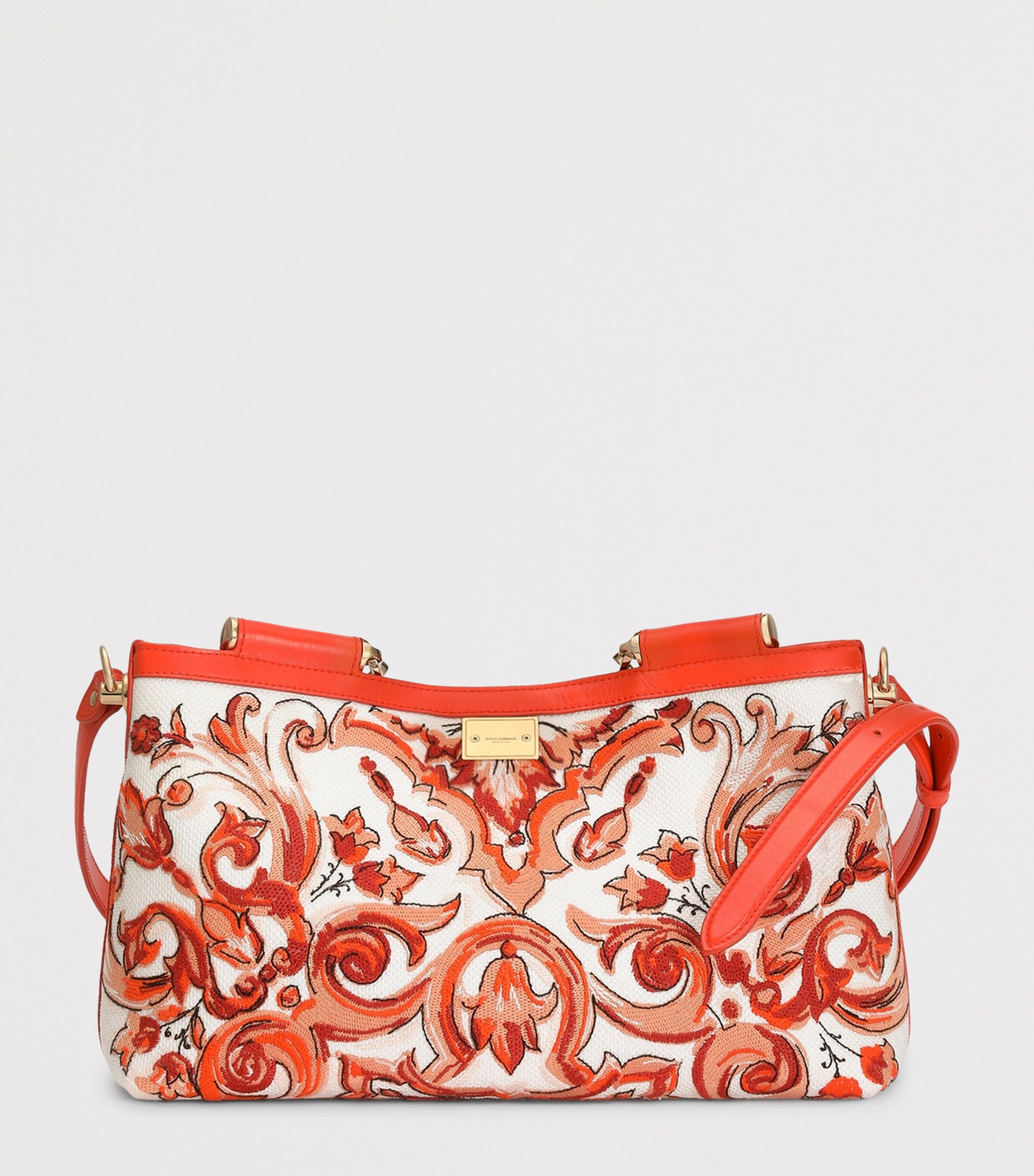 Dolce&Gabbana Majolica Vittoria Shoulder Bag Orange Image 3