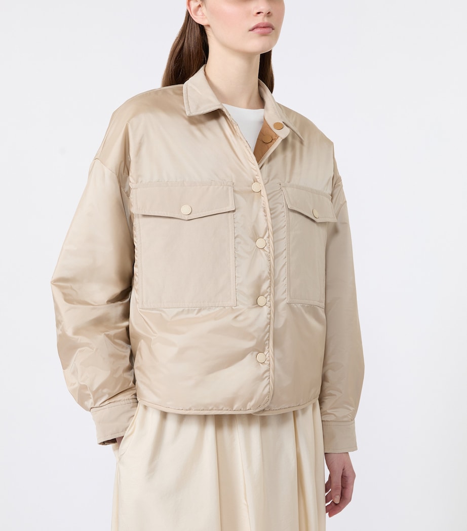 Weekend Max Mara Womens Quilted Reversible Jacket Sand Image 4