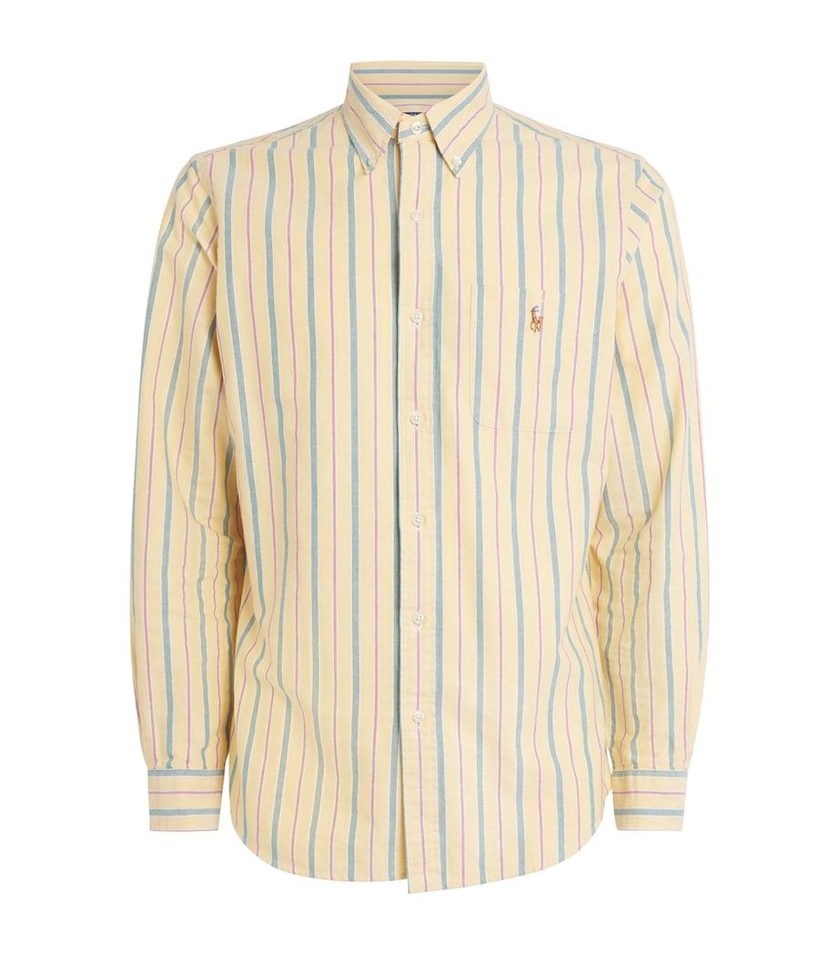 Cotton Stripe Oxford Shirt YELLOW Image 1