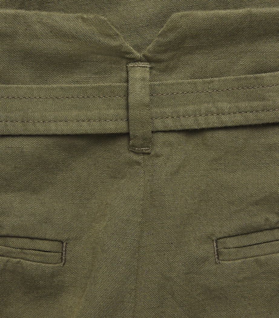 Polo Ralph Lauren Womens Woven Belted Trousers Olive Image 6