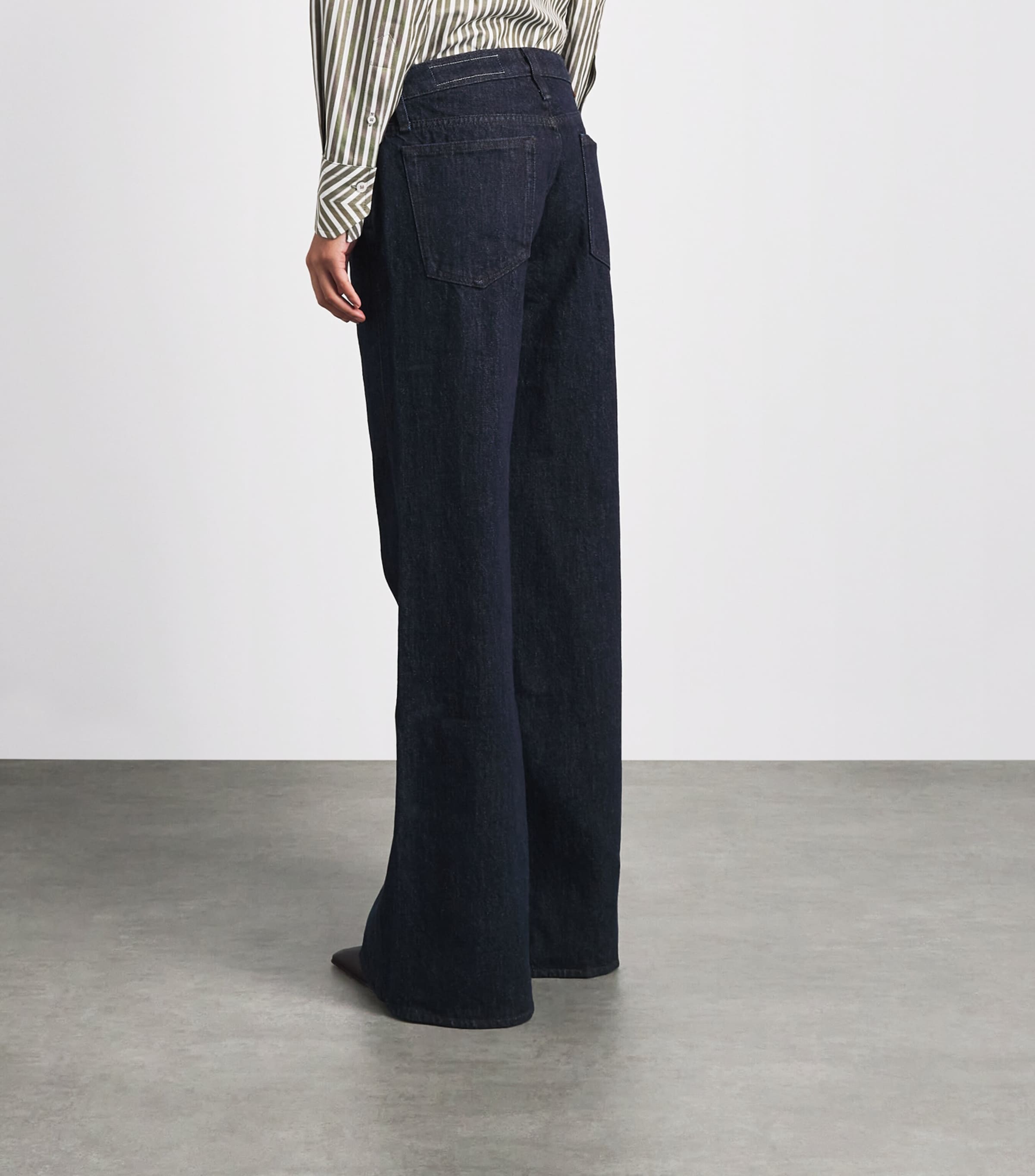 Rag & Bone Womens Josie Mid-Rise Flared Jeans Darkrinse Image 5