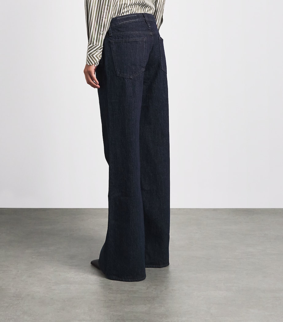Rag & Bone Womens Josie Mid-Rise Flared Jeans Darkrinse Image 5