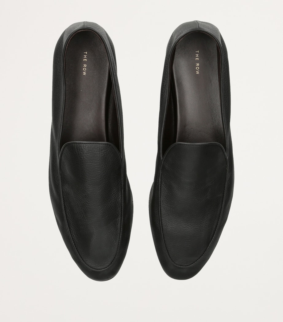 The Row Hereditas Leather Loafers Black Image 6