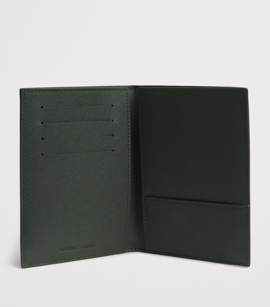 Emporio Armani Saffiano Leather Passport Holder Image 2