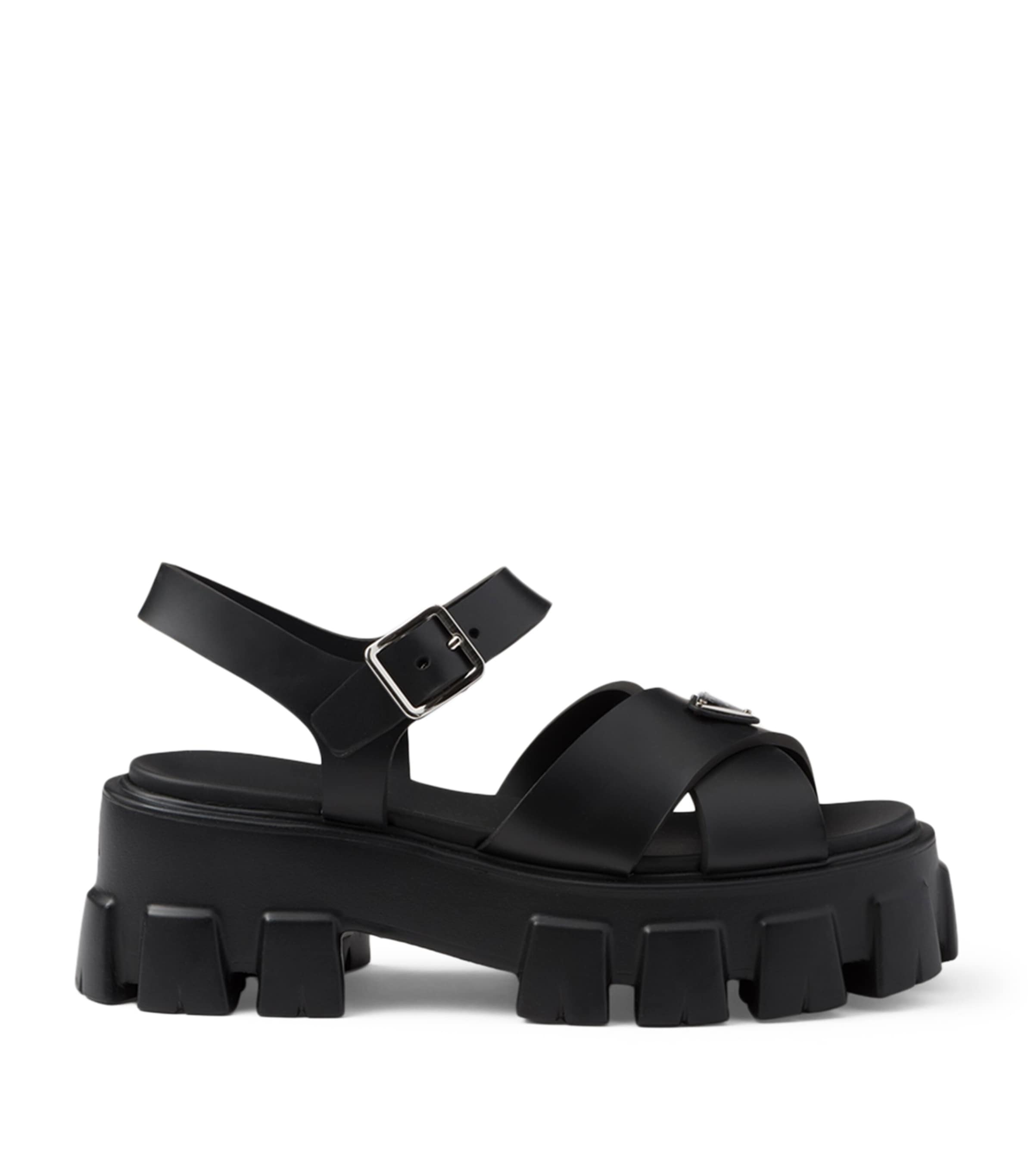 Prada Rubber Monolith Sandals 55 | Harrods UK