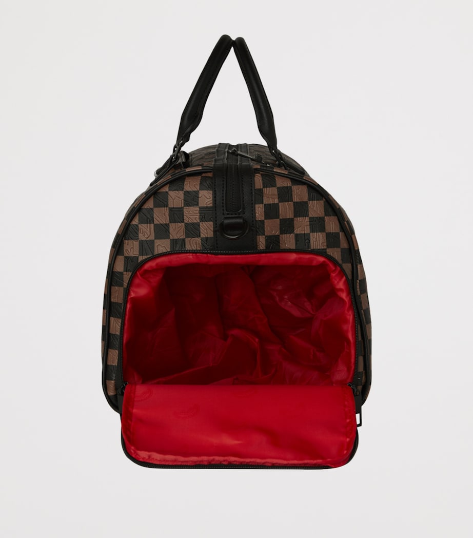 Embossed Check Holdall BROWN Image 6