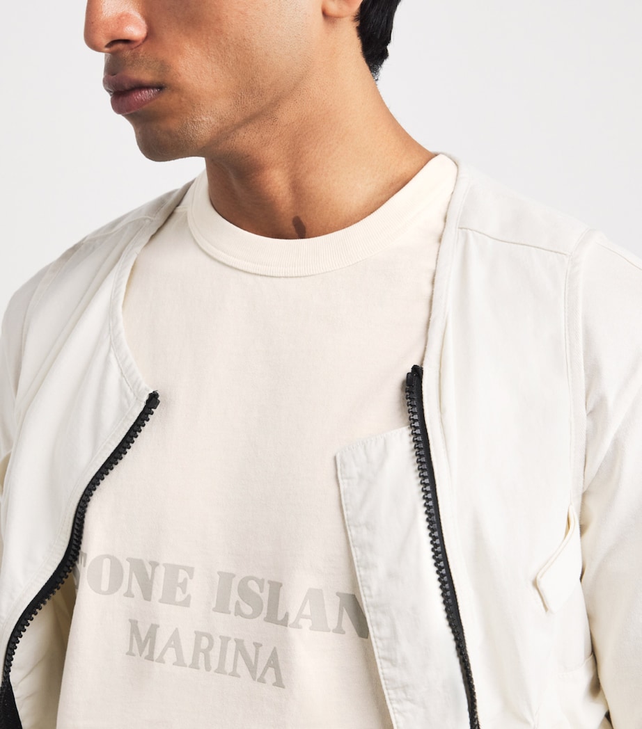 Stone Island Mens Organic Cotton Logo T-Shirt Image 3