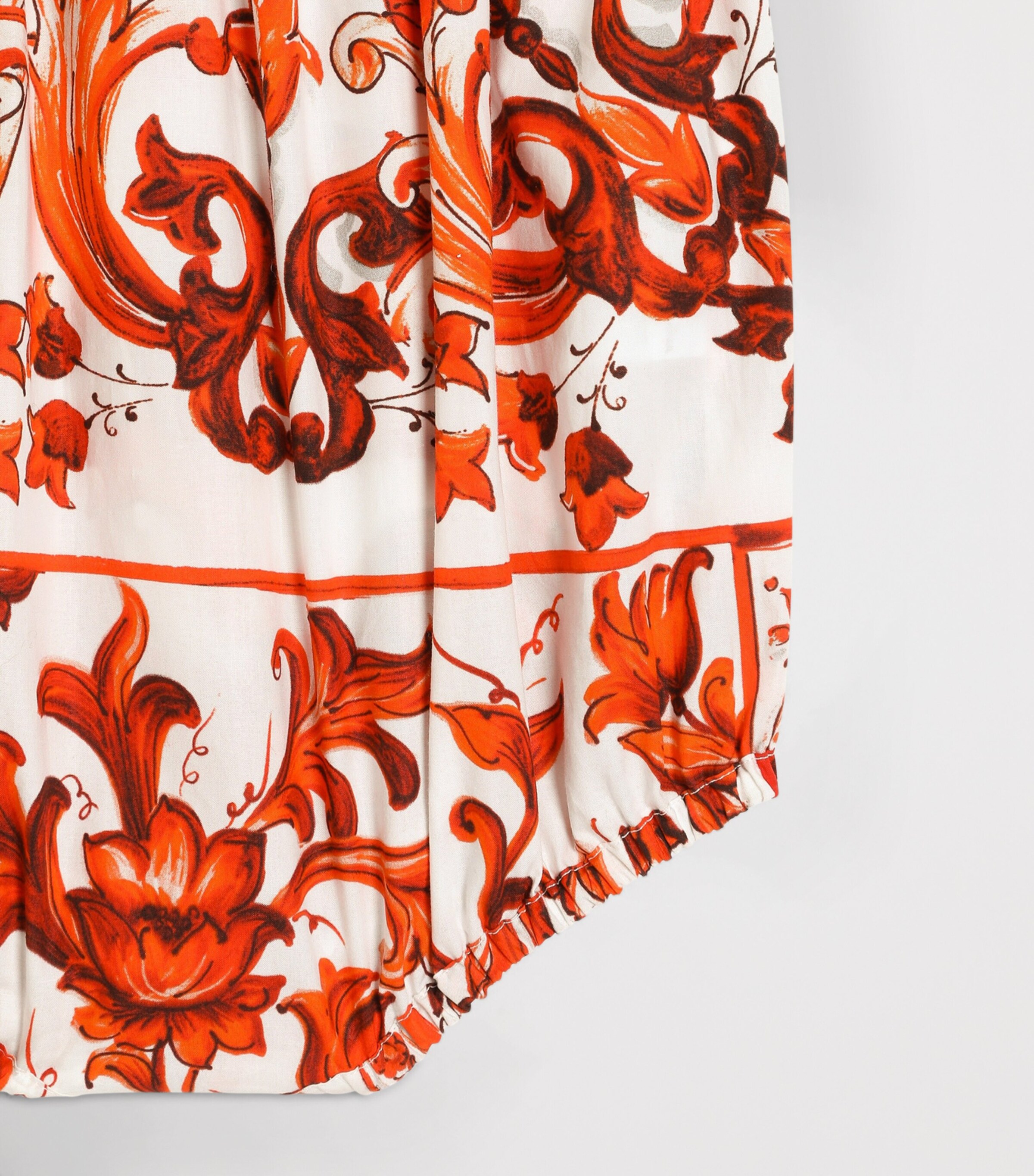 Dolce&Gabbana Kids Cotton Majolica Print Bodysuit (0-24 Months) Mix Maiolica O Image 4
